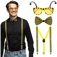 Boland Carnival set Bee, braces, glasses and bow tie - Costume Accessory