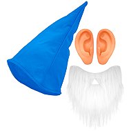 Widmann Set blue dwarf, hat, beard, ears - Costume Accessory