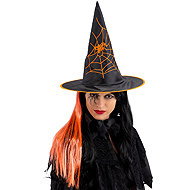 Carnival Toys Witch hat with orange hair - Wide-Brimmed Hat