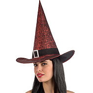 Carnival Toys Red witch hat metallic - Wide-Brimmed Hat