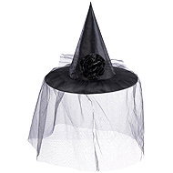 Carnival Toys Witch hat with flower and veil - Wide-Brimmed Hat