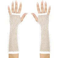 Widmann Fingerless gloves white mesh - Costume Accessory