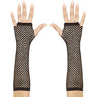 Widmann Fingerless gloves black mesh - Costume Accessory