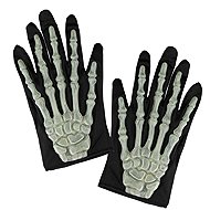 Widmann Glove hands skeleton glow-in-the-dark - Costume Accessory