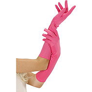 Widmann Pink neon gloves - Costume Accessory