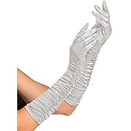 Widmann Gloves silver long women's gloves - Costume Accessory