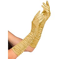 Widmann Gloves golden long women's gloves - Costume Accessory