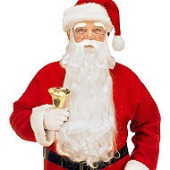 Widmann St. Nicholas beard and eyebrows, white - Costume Accessory