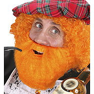 Widmann Full beard, red, wavy - Costume Accessory