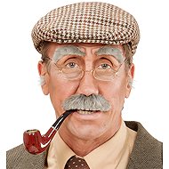 Widmann Artificial moustache and eyebrows, grey - Costume Accessory