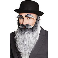 Boland Grey beard with moustache and eyebrows - Costume Accessory