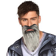 Boland Fullbeard biker, grey-haired - Costume Accessory
