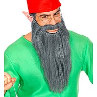 Widmann Long grey beard with moustache - Costume Accessory