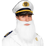 Boland Beard Captain, white - Costume Accessory
