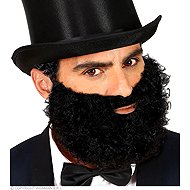 Widmann Curly beard, black - Costume Accessory