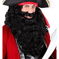 Widmann Full beard, black, pirate - Costume Accessory