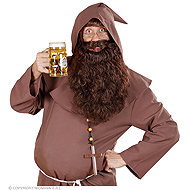 Widmann Full beard, brown, monk - Costume Accessory
