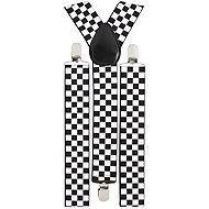 Widmann Checkered Black and White Suspenders - Costume Accessory