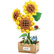 WIKY 3D Wooden Construction Kit - Sunflower 21cm - Building Set