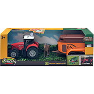 Wiky Tractor with Horse Trailer and Effects 36cm - Tractor