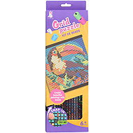 Wiky Bead Mosaic Parrot 31 × 32.5cm - Toy Jigsaw Puzzle