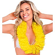 Widmann Thick Hawaiian wreath, yellow - Costume Accessory