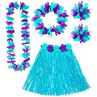 Widmann Hawaiian skirt set, blue - Costume Accessory