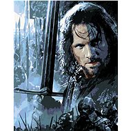 Zuty - Aragorn and the Battle of Helm's Deep (Lord of the Rings), 40×50 cm, stretched canvas on fram - Painting by Numbers