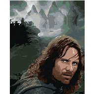 Zuty - Aragorn portrait (Lord of the Rings), 40×50 cm, stretched canvas on frame - Painting by Numbers