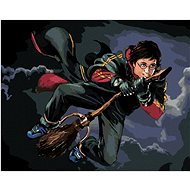Zuty - Harry Potter on a broom, 40×50 cm, stretched canvas on frame - Painting by Numbers