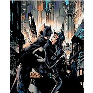 Zuty - Batman and catwoman, 40×50 cm, stretched canvas on frame - Painting by Numbers