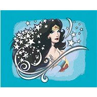 Zuty - Starry wonder woman, 40×50 cm, stretched canvas on frame - Painting by Numbers
