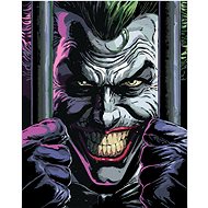 Zuty - Joker behind bars (batman), 40×50 cm, stretched canvas on frame - Painting by Numbers