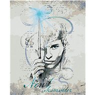 Zuty - Drawing of a newt scamander (fantastic animals), 40×50 cm, stretched canvas on frame - Painting by Numbers