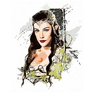 Zuty - Painted Arwen (Lord of the Rings), 40×50 cm, stretched canvas on frame - Painting by Numbers