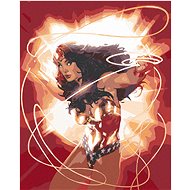 Zuty - Fire Wonder Woman, 40×50 cm, stretched canvas on frame - Painting by Numbers
