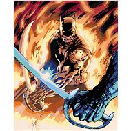 Zuty - Batman and the Sword, 40×50 cm, stretched canvas on frame - Painting by Numbers