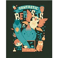 Zuty - Poster drawing creatures and mlok scamander (fantastic animals), 40×50 cm, off canvas on r - Painting by Numbers