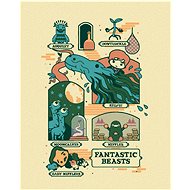 Zuty - Poster cartoon sheet of creatures (fantastic animals), 40×50 cm, off canvas on frame - Painting by Numbers