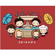 Zuty - Friends at the Fountain, 40×50 cm, stretched canvas on frame - Painting by Numbers