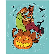 Zuty - Shaggy and scooby-doo on a pumpkin, 40×50 cm, stretched canvas on frame - Painting by Numbers