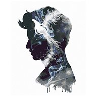 Zuty - Silhouette of a newt scamander (fantastic animals), 40×50 cm, stretched canvas on frame - Painting by Numbers
