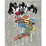 Zuty - Taz graffiti (looney tunes), 40×50 cm, stretched canvas on frame - Painting by Numbers