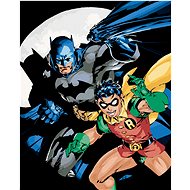 Zuty - Batman and Robin, 40×50 cm, stretched canvas on frame - Painting by Numbers