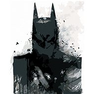 Zuty - Dark Batman in black and white, 40×50 cm, off canvas on frame - Painting by Numbers