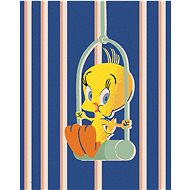 Zuty - Tweety on a perch (looney tunes), 40×50 cm, stretched canvas on frame - Painting by Numbers