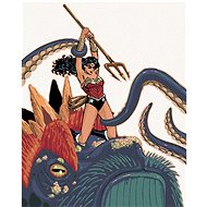 Zuty - Wonder woman and monster, 40×50 cm, off canvas on frame - Painting by Numbers