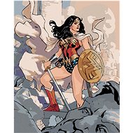 Zuty - Wonder woman and ruin, 40×50 cm, stretched canvas on frame - Painting by Numbers
