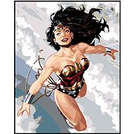 Zuty - Wonder woman flying, 40×50 cm, stretched canvas on frame - Painting by Numbers
