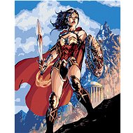 Zuty - Wonder woman sword and shield, 40×50 cm, stretched canvas on frame - Painting by Numbers